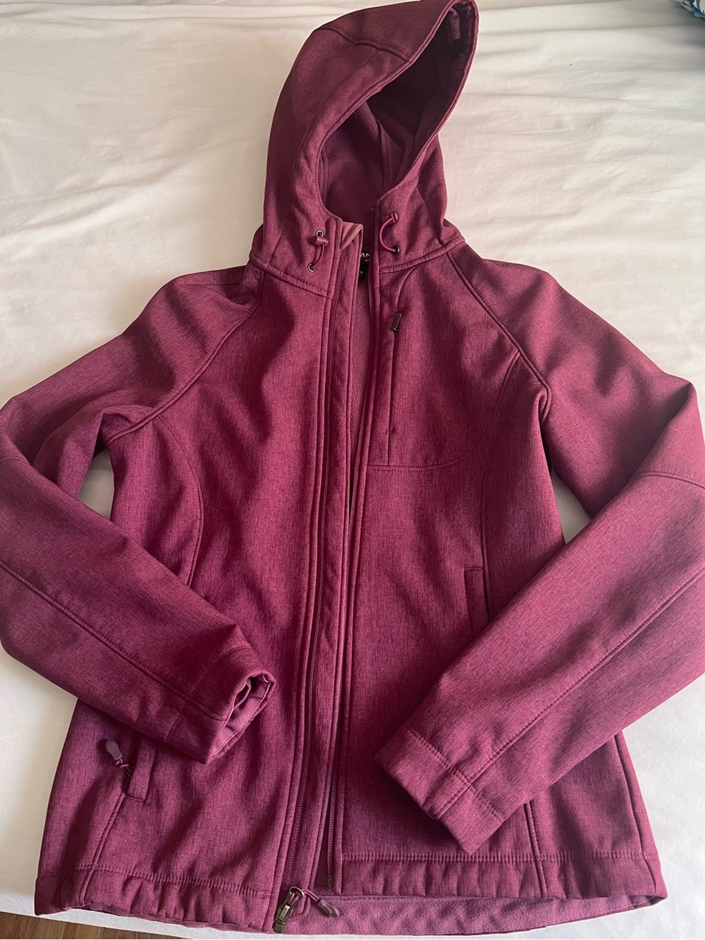 Kirkland Signature Hooded Utility Jacket - Burgundy/Mauve